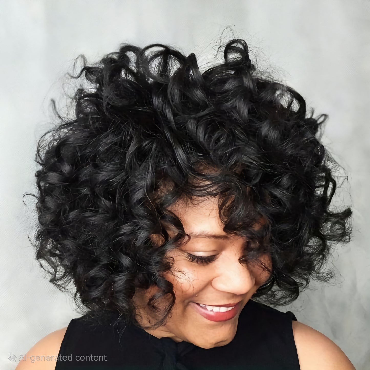 Jay La Trel Short Bouncy Pixie Cut Short Loose Curly Wig Brazilian Hair Wig Fluffy Curls Bob Wig