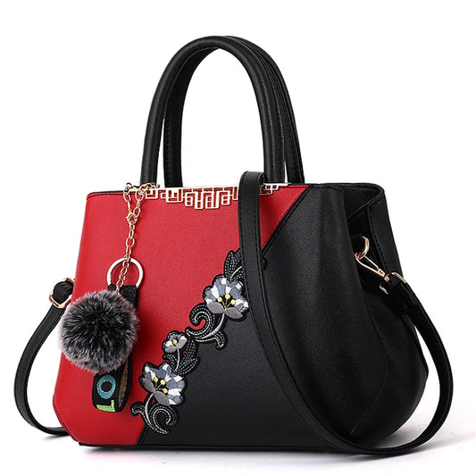 Stylish Embroidered Leather Messenger Bags for Women 