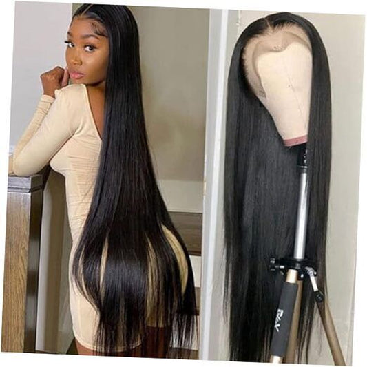 Lace Front Wigs Human Hair Pre Plucked with Baby Hair 26 Inch Straight Wigs