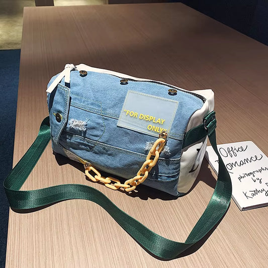 Fashion Denim Women Shoulder Bag