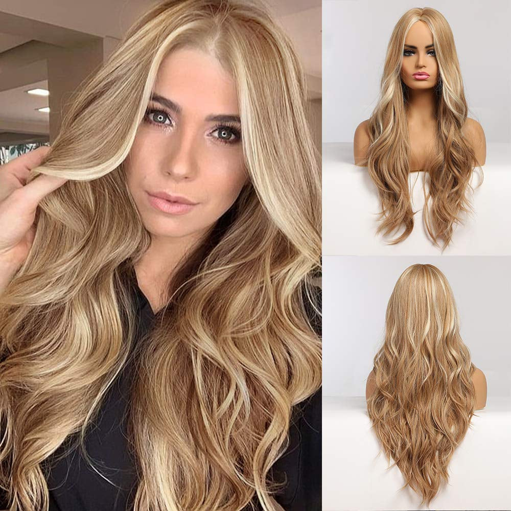 Long Blonde Synthetic Wigs（26Inch Blonde）