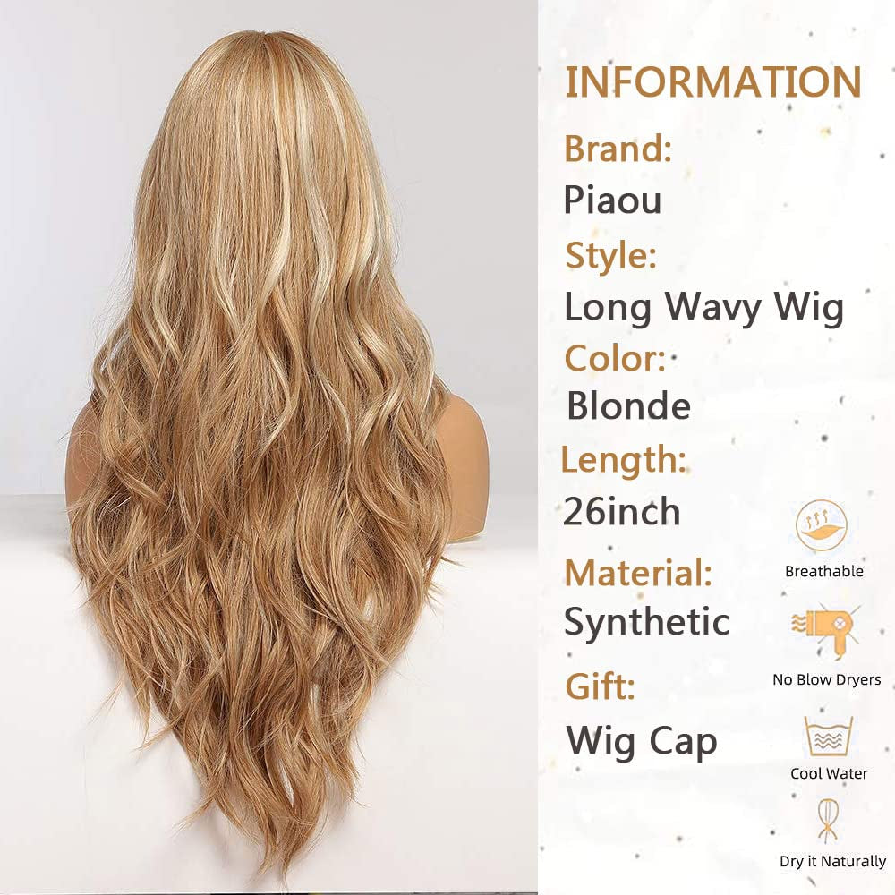 Long Blonde Synthetic Wigs（26Inch Blonde）