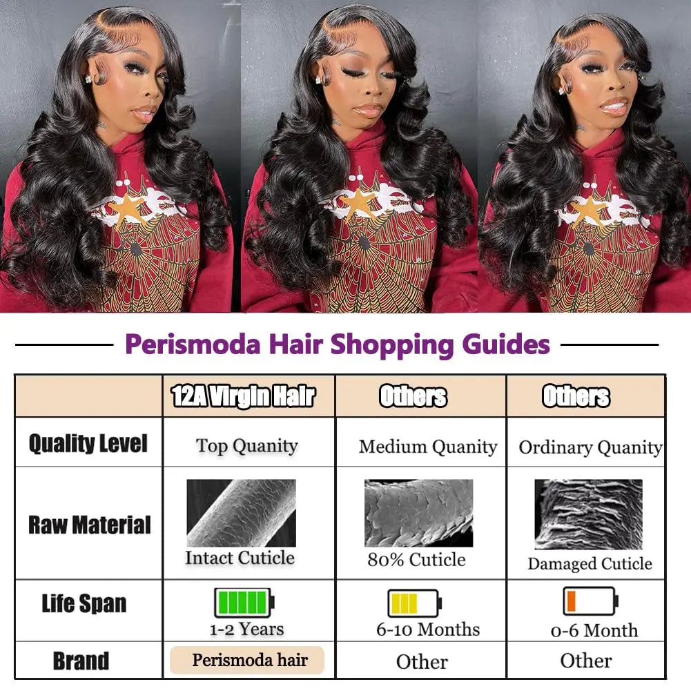 28 Inch Body Wave Full Lace Frontal Wigs Human Hair 180% Brazilian Virgin Body Wave Pre Plucked with Baby Hair Pre Bleached 