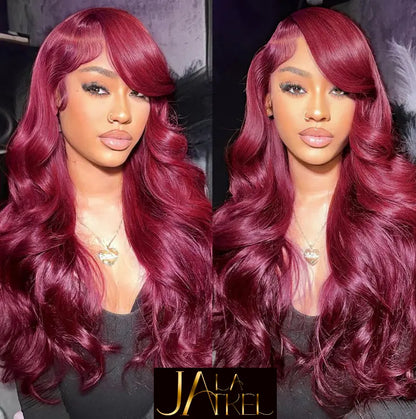 99J Burgundy Lace Front Wigs Human Hair Glueless Wigs Human Hair Pre Plucked with Baby Hair 22 Inch⭐⭐⭐⭐