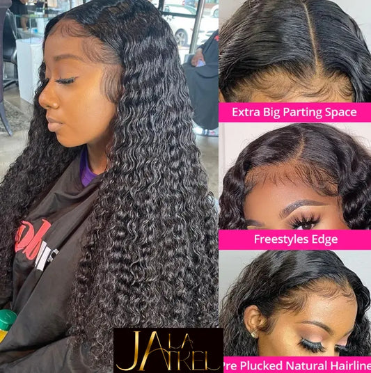 200% Density Deep Wave Lace Wig Human Hair Wigs⭐️⭐️⭐️⭐️ Jay La Trel