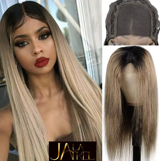 Ombre Grey Human Hair Coloreed Lace Front Wig Straight Hair⭐️⭐️⭐️⭐️ Jay La Trel