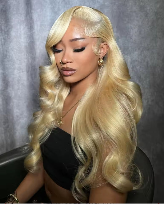 613 hd lace frontal wig 13X6 blonde Transparent HD Lace Frontal Wigs Honey Brazilian 13×4 Body Wave Human Hair Wigs For Wowen