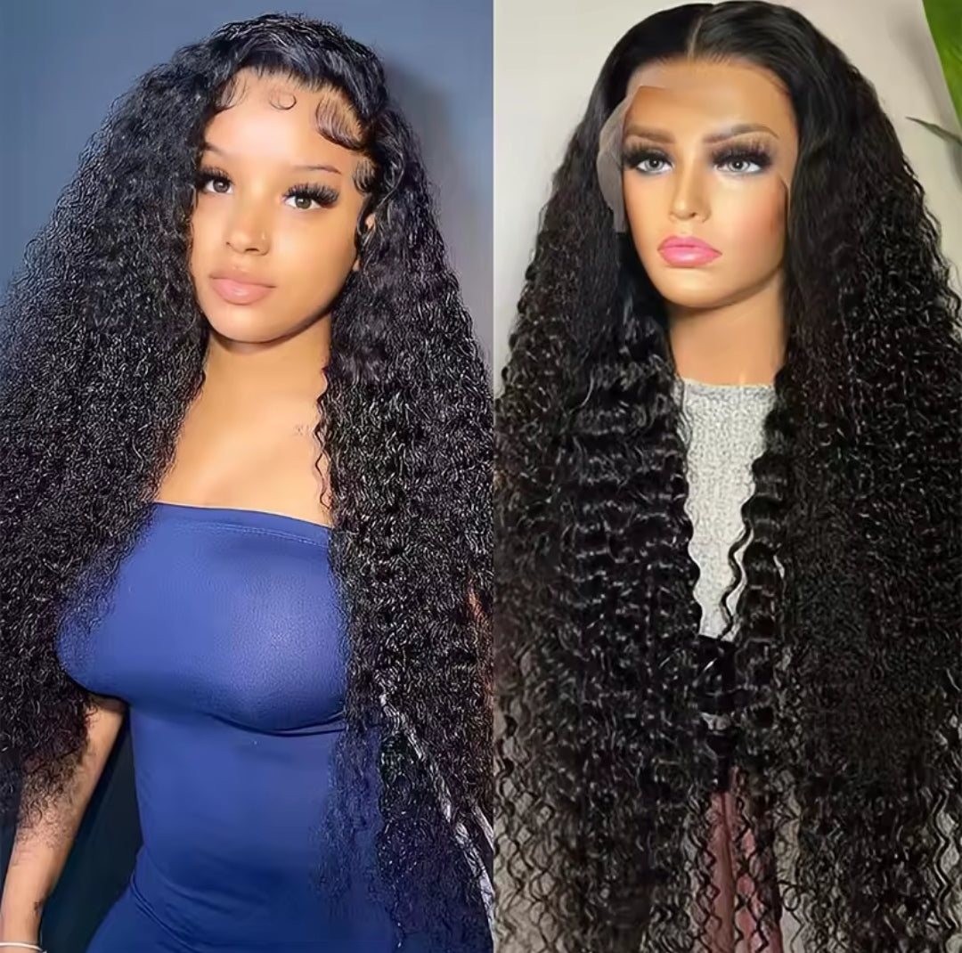 Transparent 13x4 13x6 HD Water Wave Lace Front Wigs Curly Human Hair Wigs Deep Wave Lace Frontal Wigs For Women Pre Plucked
