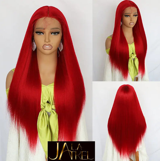 Synthetic Red Lace Front Wig 