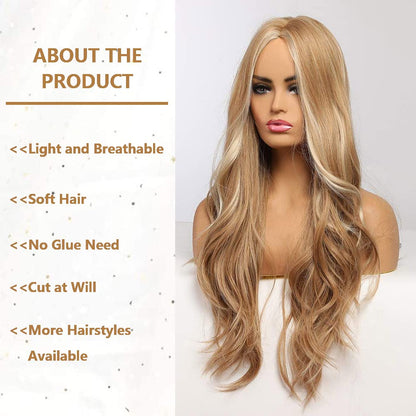 Long Blonde Synthetic Wigs（26Inch Blonde）