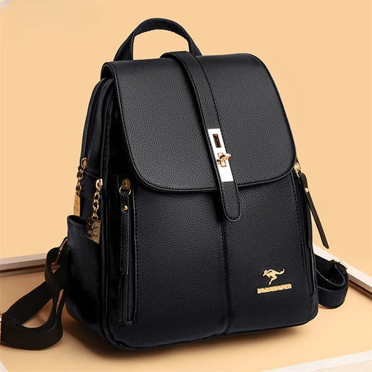 Luxury Women Leather Backpacks Rucksack(4 Colors)