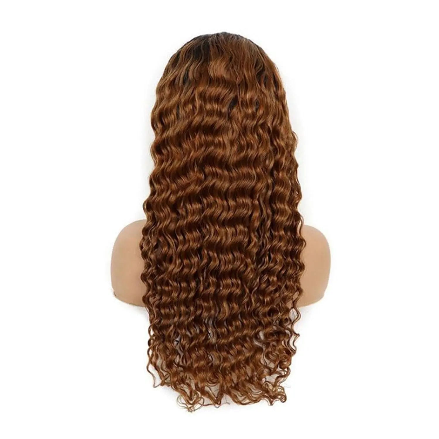 Omber Dark Brown 30 Jerry Curly Lace Front Wigs Human Hair Colored Lace Frontal Wig for Women 4X4 HD Lace Blonde Curly Wig Human Hair Pre Plucked with Baby Hair 200% Density