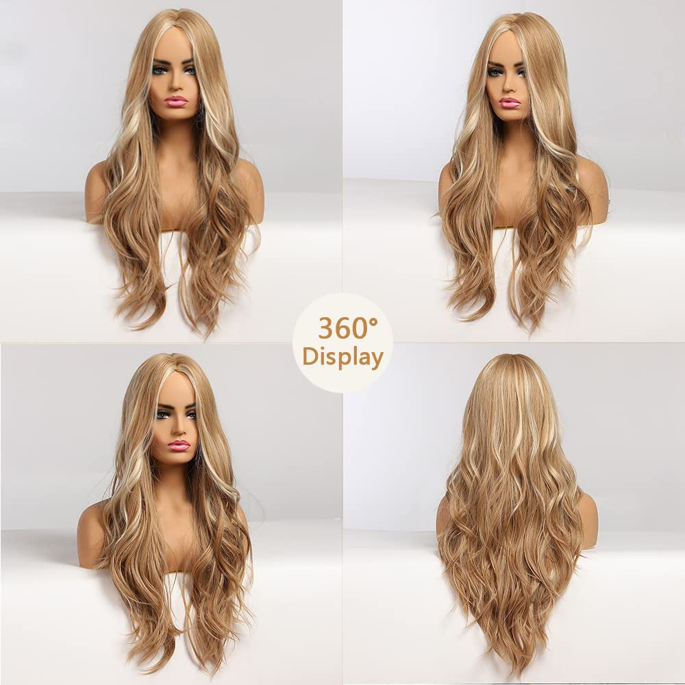 Long Blonde Synthetic Wigs（26Inch Blonde）